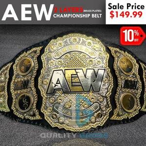 海外　限定品　送料込み AEW World Wrestling チャンピオン　優勝　ベルト　高品質　レプリカ 2