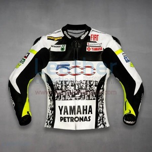 海外 高品質 送料込み バレンティーノ・ロッシ YAMAHA 　レザー　レーシングジャケット サイズ各種　レプリカ　b