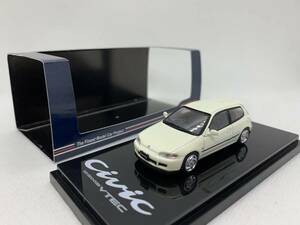 ホビージャパン 1/64 ホンダ シビック Hobby Japan Honda CIVIC EG6 SiR Ⅱ with Engine Display Model White HJ641017GW J04-L-252