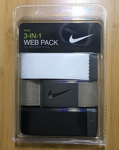 US Nike Golf Web Belt набор 3 (1 пряжка) ★ Вырезать и регулировать ★ Бесплатный размер ★ America Direct Import ★ Бесплатная доставка