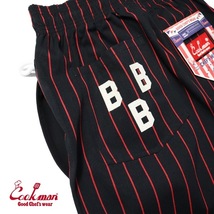 ヘルメット付 Lサイズ Birmingham Black Barons クックマン シェフパンツ 黒 ストライプ COOKMAN Ballpark Collection Chef Pants_画像4