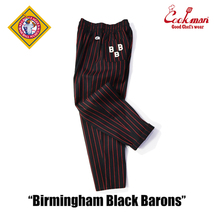 ヘルメット付 Lサイズ Birmingham Black Barons クックマン シェフパンツ 黒 ストライプ COOKMAN Ballpark Collection Chef Pants_画像8