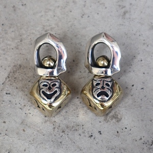 galciagarusia dice 2 face 2 piece set Rome figure type pendant top Brass/Silver925 silver accessory 20NT-DC101N