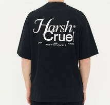 【 HARSH AND CRUEL 】 ハーシュアンドクルーエル 正規品 ユニセックス ビッグサイズ バックプリント Tシャツ ブラック L_画像4