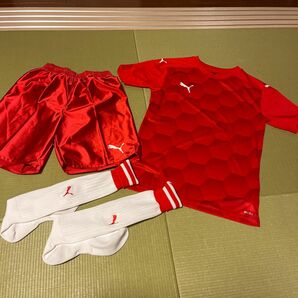 PUMA 上下セット サッカー部 ハーフパンツ レッド