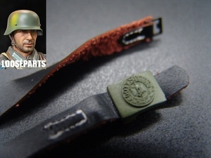 【 狙撃兵 】1/6ドールパーツ：DID 製：WWII ドイツ陸軍グレーバックルベルト（本革製）