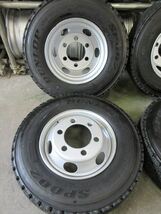 送料無料　スタッドレス　225/80R17.5　DUNLOP　SP002　20～22年　4トン車17.5×6.00 6穴 再塗装 6本 フォワード レンジャー ファイター等_画像3