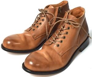  unused PADRONEpa draw ne side Zip leather boots 40 CHUKKA BOOTS with SIDE ZIP / BAGGIO