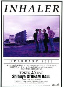 即決 2枚 100円 インヘイラー INHALER FEBRUARY 2020 来日公演 チラシ U2 ボノ