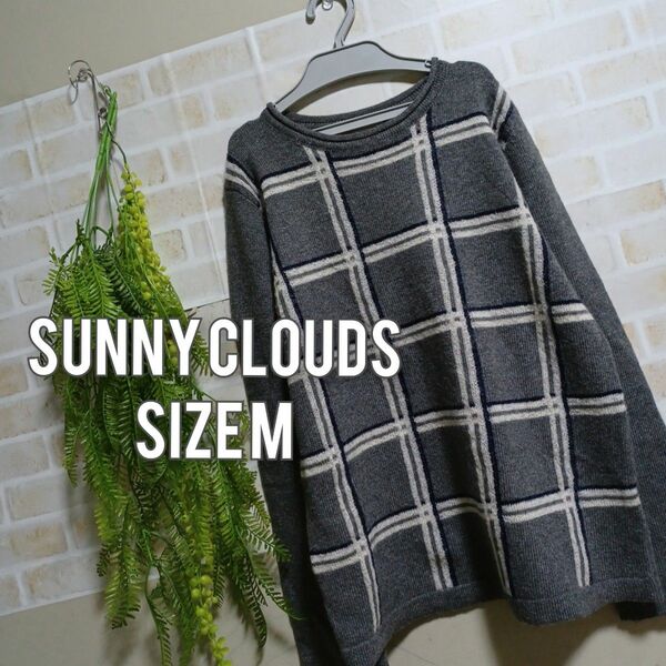 sunny clouds クルーネックセーター