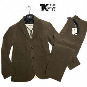 ★新品 THE SHOP TK タケオキクチ セットアップ XL テックコールジャケット＆テックコールパンツ コーディロイスーツ ブラウン★