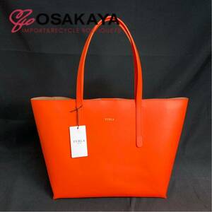 未使用 FURLA パラダイス トートバッグ Mサイズ TANGERINE オレンジ フルラ BARTPRD SRS00 VKM000 A4対応 アウトレット品 店頭展示品