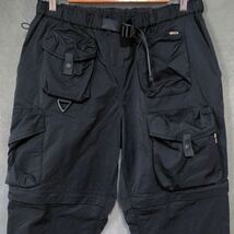 bal バル 22/SS MULTI POCKET CONVERTIBLE PANT マルチポケット 2WAY ストレッチ ナイロンコットン カーゴ パンツ size.L 黒 型番.BAL-2008_画像2