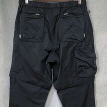 bal バル 22/SS MULTI POCKET CONVERTIBLE PANT マルチポケット 2WAY ストレッチ ナイロンコットン カーゴ パンツ size.L 黒 型番.BAL-2008_画像5