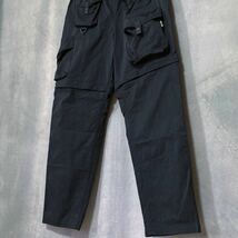 bal バル 22/SS MULTI POCKET CONVERTIBLE PANT マルチポケット 2WAY ストレッチ ナイロンコットン カーゴ パンツ size.L 黒 型番.BAL-2008_画像3