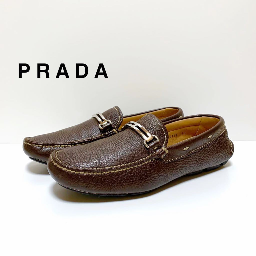 美品 Santoni/サントーニ ビットローファー ブラウン 靴袋付き サイズ6