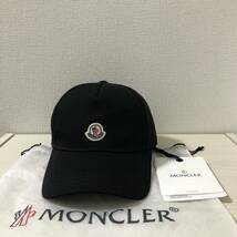 【再値下げ】【新品】モンクレール MONCLER キャップ　ベレット　BERRETTO BASEBALL ブラック　黒　帽子_画像1