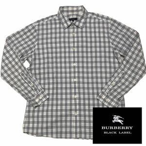 BURBERRY BLACK LABEL バーバリーブラックレーベル ノバチェック　シャツ　未使用に近い　極美品　価格交渉OK