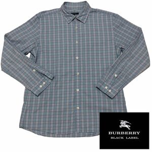 バーバリーブラックレーベル BURBERRY ノバチェック シャツ　極美品　価格交渉OK