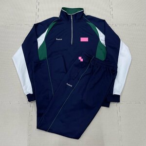 YSJ736-1 ( used ) Osaka (metropolitan area) north .... high school jersey 2 point set / designation goods /Reebok/3L/ long sleeve / long trousers / green line /. industry raw goods / short period put on supplies / largish 