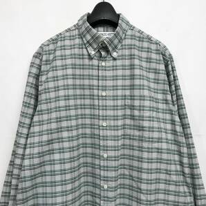 USA製 INDIVIDUALIZED SHIRTS インディヴィジュアライズドシャツ チェック柄 ボタンダウンシャツ グレー 16-33の画像2