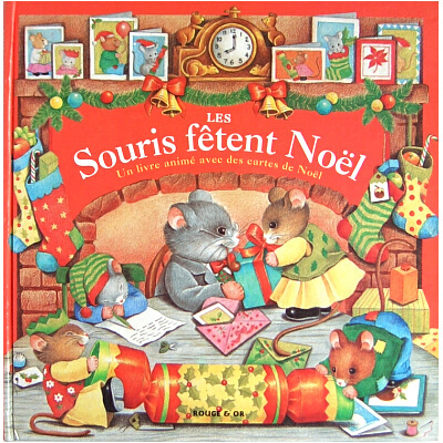 フランスのアンティーク絵本 Les souris fetent Noel 1996 フランス語 送料無料★vm0110