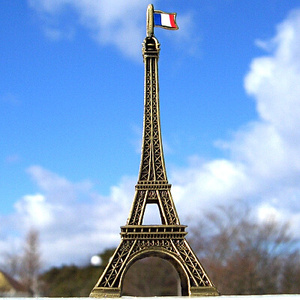 エッフェル塔 フランス国旗付き オブジェ 置物 9㎝ Bronze フランス パリ 送料無料★