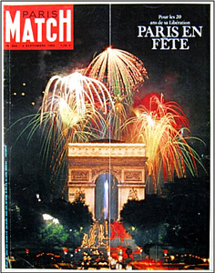 PARIS MATCH 1964 804 PARIS EN FETE 凱旋門 フランス アンティーク雑誌 送料無料★vm0115