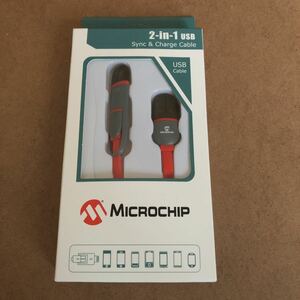 ★マイクロチップ 2-in-1 USB Sync & Charge Cable MICROCHIP iphone & android