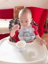 【新品2枚セット】ベビースタイ 食事エプロン 赤ちゃん 離乳食 防水 軽量 保育 速乾_画像9