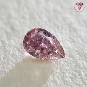 0.129 ct Fancy Deep Pink I1 AGT 天然 ピンク ダ