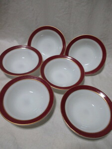  prompt decision *PYREX Old Pyrex desert bowl / bar gun ti van dolby color *6 pieces set 