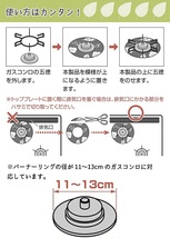 【即納】丸洗いできる ガスコンロ用汚れ防止マット2枚組 五徳の下敷 油汚れ 汚れ防止シート 焦げ付き防止 ガスコンロカバー_画像2