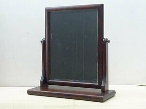 ^14AB402^ Hokkaido .. furniture birch material desk stand mirror 34.5cm×44.5cm* put mirror natural tree frame 