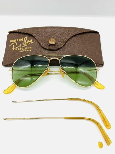 Vintage 50’s~60’s RayBan USA Bausch&lomb B&L 1/10 12K GF Small Size 52MM (Rare Model) 中古品です