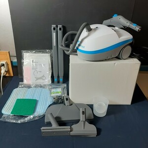 [通電確認済み]　スチームファストDX　Steam Fast　SF-370WHDIR　スチームクリーナー　掃除機　付属品多数　エアコン　大掃除　管理:9028