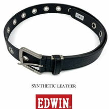 ブラック 黒 EDWIN エドウイン リングハトメデザイン ベルト1157_画像3
