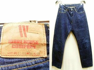 ◇即決[W31]旧WAREHOUSE 1101 濃紺 ビンテージ復刻 赤タブ レプリカ セルビッチ デニム パンツ■2913