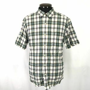 Eddie Bauer★緑チェック柄/半袖シャツ【Mens size -M/green】Tops/Shirts◆BH102