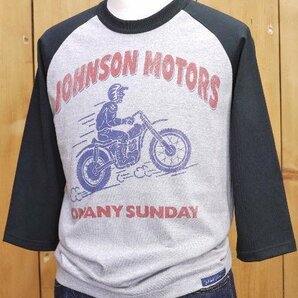 新品 トイズマッコイ JOHNSON MOTORS 七分袖Tシャツ L グレー toysmccoy TMC2338の画像1