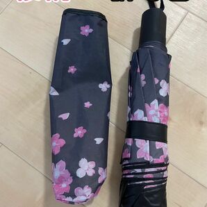 【SALE】晴雨兼用 折りたたみ傘 撥水加工 桜 蝶なし