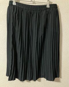 プリーツスカート フレアスカート　M ブラック　黒