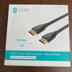 Syncwire HDMIケーブル 3m 【ハイスピード】 hdmi2.0ケーブル イーサネット/3D/4K/ビデオ/ARC