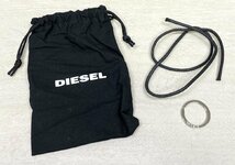 美品 DIESEL キーリング ペンダント シルバー/ブラック ディーゼル_画像1