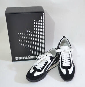 【Q798】ディースクエアード/DSQUARED2/スニーカー/ローカット/靴/SNM026213220001M072/ホワイト×ブラック/EUサイズ41