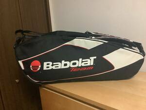 Babolat team Babolat racket bag 6ps.@ storage black / white rucksack type free shipping 