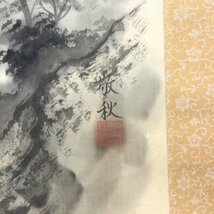 【現状保管品/TSH】掛け軸 水墨 山水図 掛軸 絵画 掛軸 骨董 美術 置物 HA0120_画像5