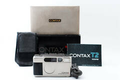 元箱 取扱説明書 ケース付 CONTAX コンタックス T2 Carl Zeiss Sonnar 38mm F2.8 T* 動作確認済 コンパクトカメラ (2739)