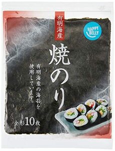 [Amazonブランド] Happy Belly 焼のり 有明海産 全形10枚