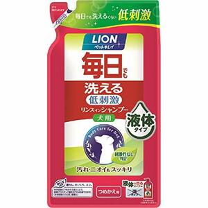 ライオン (LION) ペットキレイ 毎日でも洗える リンスインシャンプー 犬用 つめかえ用 愛犬用 詰替え400ml